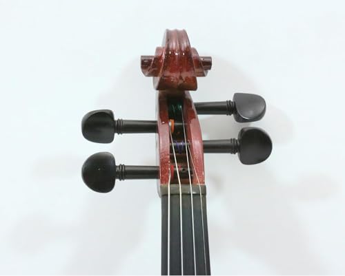 image for Vetimobato Electric Violin 4/4 Full Size Solid Wood Silent Violin Set 