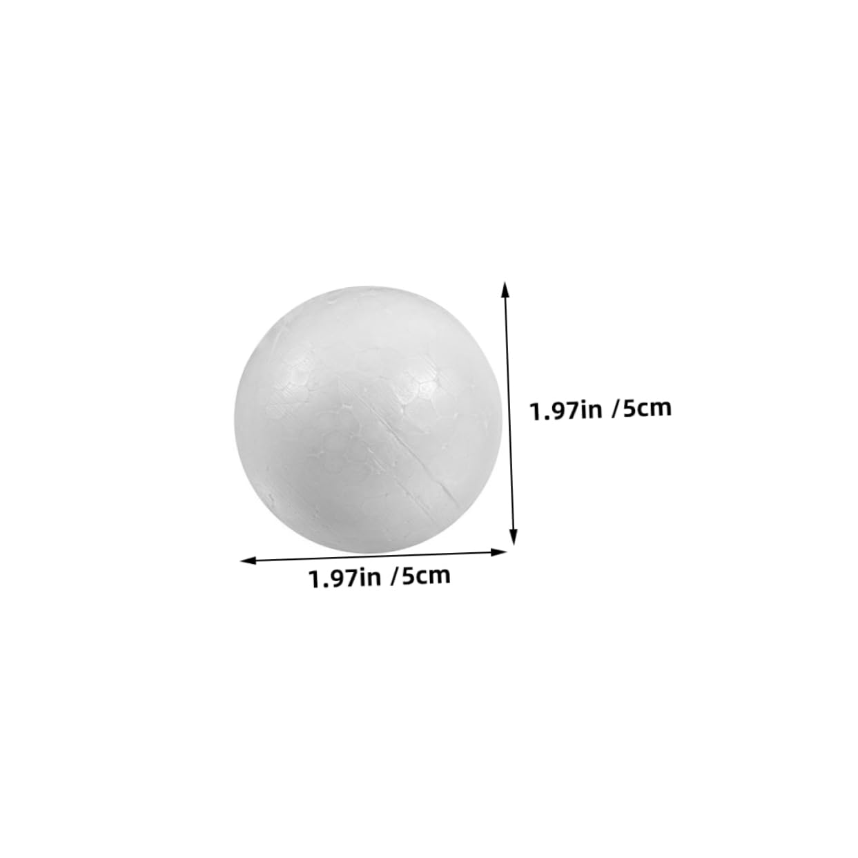 Veemoon DIY Craft Foam Spheres 50 Unpainted Mini Polystyrene Balls for Creative Projects