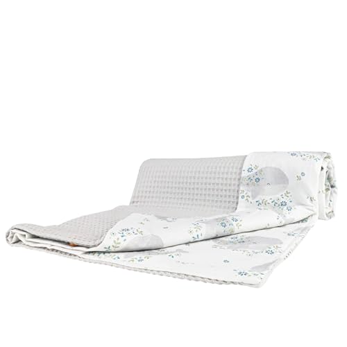 various Manta para Bebé Recién Nacido Algodón 100%, Arrullo para Verano y Entretiempo, Toquilla de Tejido Plumeti (Estampado Gris)