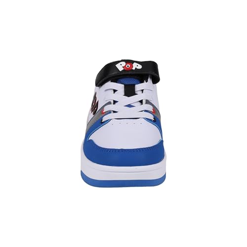 Heelys POP 5 Wheeled Heel Shoe, Blue/White/RED, 5 US Unisex Big Kid2