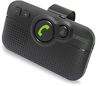 SUNITEC Hands Free Car Phone Kit Bluetooth 5.0, AUTO Power ON,Support Siri Assistant,Voice Guidance, Wireless handsfree bluetooth car kit with Visor Clip - BC980SA