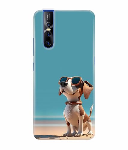 Image of Cute Pet Dog Lover Printed Hard Back Case Cover & Compatible for Vivo V15 Pro (Multicolor) - D1814