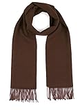 Inca Fashions - 100% Baby Alpaca Wool Scarf, Organic, Dye-Free Colors, Ethically Sourced, Hypoallergenic - Unisex | 12 x 71 inches (Americano)