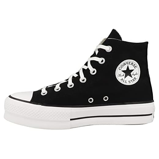 Converse Women's Chuck Taylor All Star Lift High Top Sneakers, Black/White/White, 6.5 Medium US