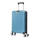 NTK, Mala de Bordo Compacta Giro em Polipropileno com Rodas 360º e Cadeado Acoplado, Azul Claro