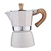 Nobranded Cafetera Italiana Moka Espresso CAFÉ percolador Olla Estufa cafetera 150ml/350ml - Blanco 150ml