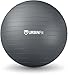URBNFit Exercise Ball (65 cm) for Stability & Yoga - Workout Guide Incuded - Professional Quality (Silver)