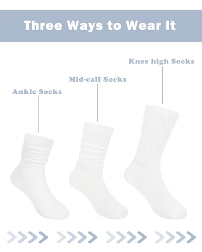 Century Star Kids Slouch Socks Girls Toddler School Uniform Knee High Sock Long Crew Boot Socks Solid3