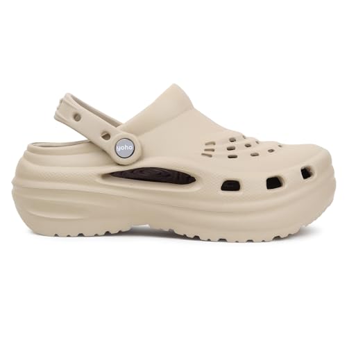 Image of YOHO High Heel Clogs for Women | Waterproof Monsoon Footwear & Rainy Sandals | Lightweight Cushioned Chappal