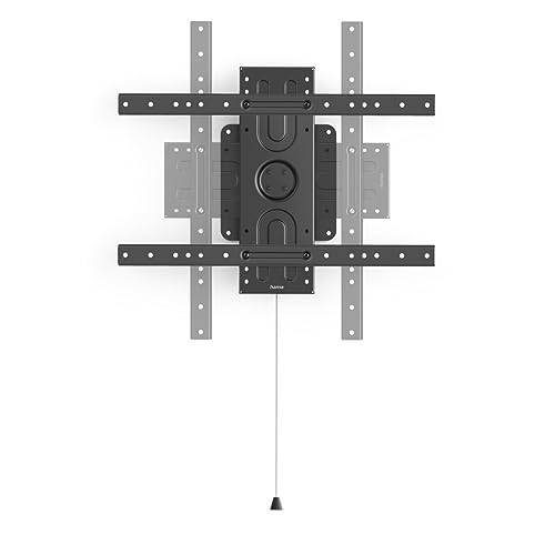 Hama TV Wandhalterung 37“ - 80“ (TV Halterung, drehbar, Hochformat, Querformat, Fernsehhalterung bis VESA 600x400, für Monitore, Bildschirme, inkl. Fischer Dübel, Traglast 50 kg) Schwarz – Bild 3