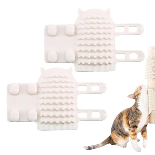 Reduce el pelo suelto usando este cepillo para gatos rascador de esquinas de silicona