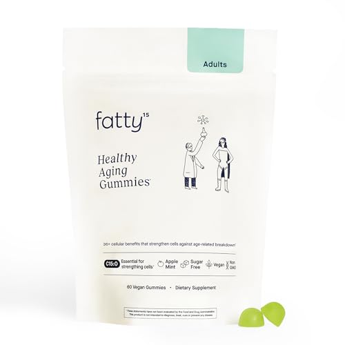 Fatty15 C15:0 Pentadecanoic Acid Healthy Aging Gummies - 60 Vegan Gummies