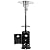 Patio Heater Standing, Outdoor 48000BTU Heater with Adjustable Table and Moving Wheels, 87" Propane Gas Heater for Commercial,Courtyard, Restaurant, Garden (Black+Table)