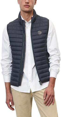 Marc OߴPolo Herren Steppweste mit Stehkragen wasserabweisend, Blau (Total...