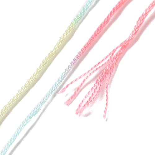 Image of FASHEWELRY 10 Skeins Cyan Embroidery Floss Friendship Bracelet String Threads 6-Ply 0.5mm Cross Stitch Embroidery Thread for Sewing Bracelet Making Stitching Crafts