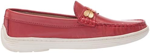 Marc Joseph New York Leather Made in Brazil Heart Detail Penny Driver Loafer, red Nappa, 1.5 US Unisex Little Kid | Image 5