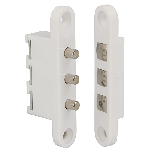 Amig - 3P Türkontakt für elektrische Schlösser | 2-poliger Anschluss | Robustes Nylonmaterial | Einfache Installation | Weiß, 71 x 14 mm, Nylon