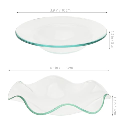 Plato de vidrio para lámpara aromaterapia STOBAZA quemador cera 2uds 3