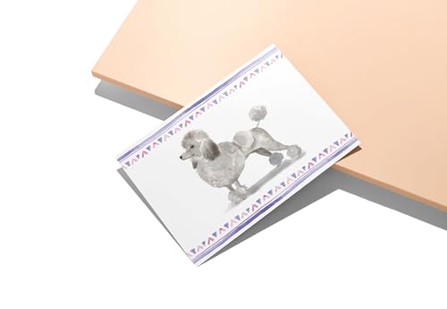 Image of Twigs Paper Standard Poodle Thank You Cards, 12 Dog Stationery Note Cards