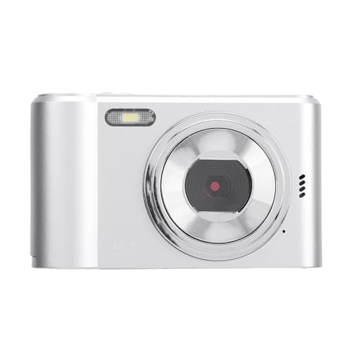 Cámara digital 48MP 2.7K pantalla 2.4 pulg. plata miniatura 2