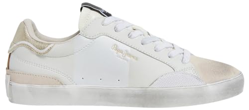 Pepe Jeans Lane Moon W, Scarpa Da Ginnastica Donna, Bianco (Bianco), 37 Eu