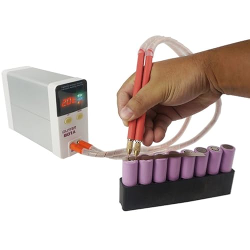 Mini portable precision pulse battery welding equipment, 801A battery spot welder 11.6 KW capacitor energy storage spot welder for 18650, 14500 lithium battery pack construction