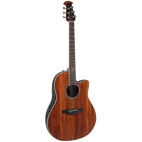 Ovation 6 String Acoustic-Electric Guitar, Right Handed, Figured Koa, CS24P-FKOA