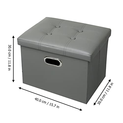 LIFKOME Caixa de armazenamento dobrável de bancos para casa caixa de armazenamento de couro de otoma