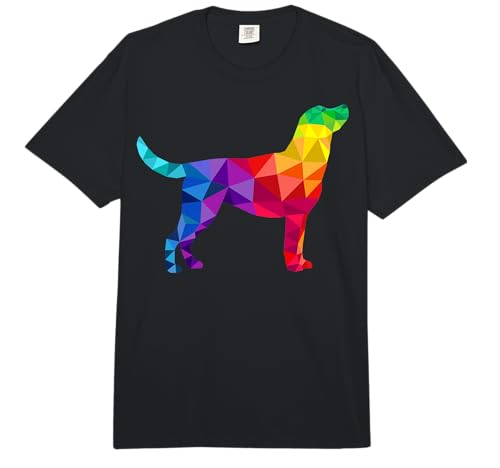 Labrador Gay Pride LGBT LGBTQ Rainbow Flag Dog Lover Gifts Comfort Colors Adult Heavyweight T-Shirt
