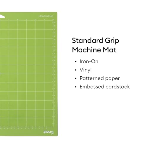 Cricut Standardgrip Cutting Mat 12X12 3 Pack AMZ, Green, 12" x 12"