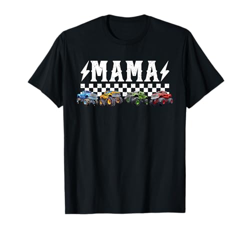 Mama Retro Monster Truck Family Crew Cumpleaños a juego Camiseta