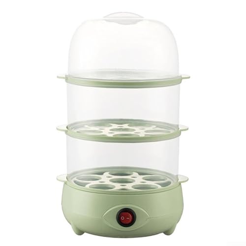 Jotekonoby Mini vaporizador de huevos con antiquemaduras en seco y apagado automático, capacidad de 5 huevos para cocinar rápidamente el desayuno (verde-3)