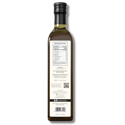Image of HESTHETIC Cold Pressed Black Mustard (Sarson) Oil 500ML | Pure Sarson Ka Tel | Natural-Aroma Unrefined Cooking Oil for North Indian & Bengali Cuisine | German-Tech Single-Screw Press