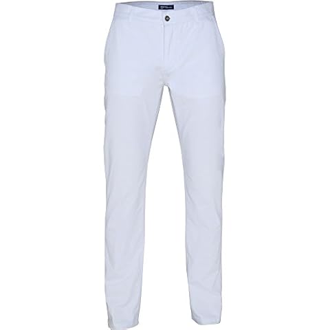 Asquith & Fox Unisex Chino Summer Regular Cotton Classic Trousers - White, Size 32 Cover