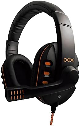 Headset Gamer Action Oex Hs200 Conector P2 Preto E Laranja