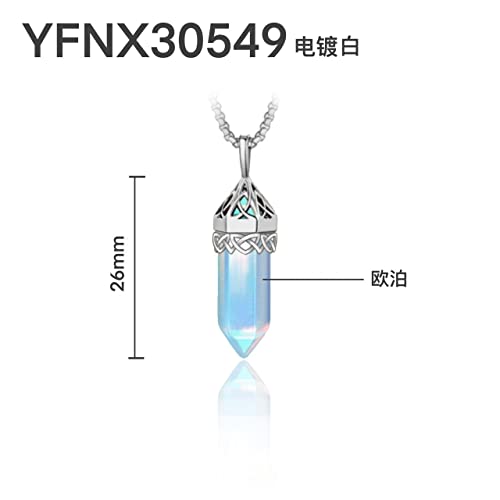 Irish Necklace Gifts Sterling Silver Opal Large Celtic Knot Pendant Necklace Jewelry Christmas Birthday Gifts For Mom Women Men Unisex #TOP4