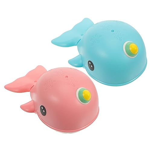 Vaguelly 2 Piezas Ballena de Juguete Juguetes para pequeños de riego de jardín hidro Toys Bath Toys Juguete de Ducha Flotante Juguete de baño de Cuerda el plastico
