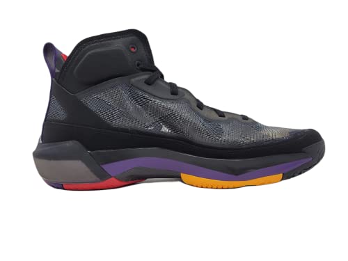 Nike T nis de basquete masculino Air Jordan XXXVII, Preto/vermelho verdadeiro, roxo, 9.5