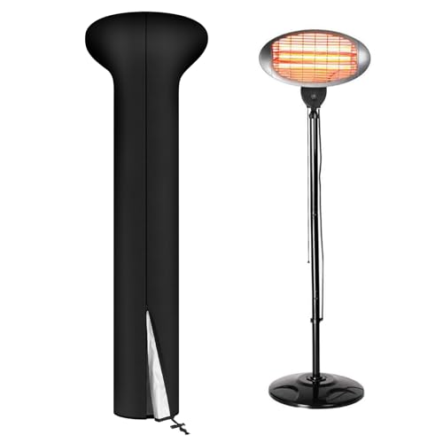 AOOWU Couverture de Chauffe-Patio, 180 * 65 * 35CM Housse pour Parasol Chauffant Exterieur Rond, Imperméable Housses de Chauffage en Oxford, Extérieur Housse de...