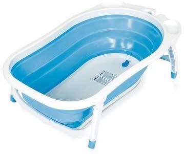 POPLEYSilicon Baby Bathtub Fodable Shower Tub Infant Collapsible Portable Shower Basin for Kids and Child (Multicolor)