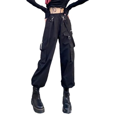 Pantalon cargo taille haute femme mode urbaine streetwear chic