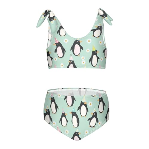 Wusikd Penguins Girls Swimsuits Two Piece Daisy Swimwear Bikini Set for for Girls Size 3T