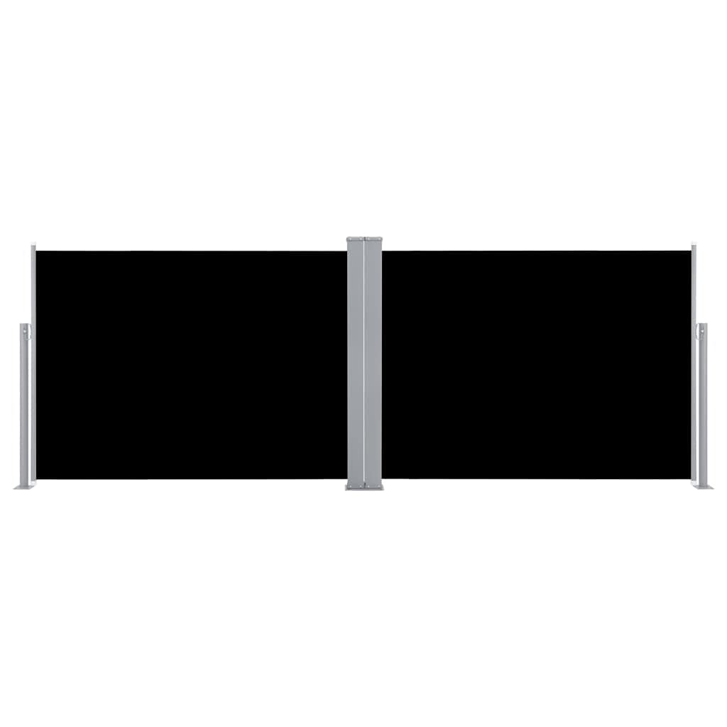 Gecheer Toldo lateral retráctil, color negro, 100 x 1000 cm, para el sol, lateral, retráctil, extensible, para terraza, patio, toldo exterior, toldo extensible, J48472