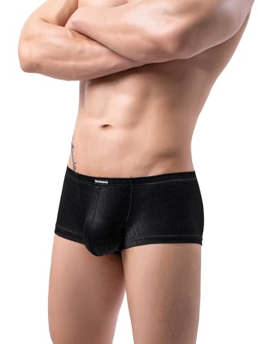 Men's Big Pouch Boxer Briefs Shinning Shorts Underwear Soft Comfortable Underwear Trunks2