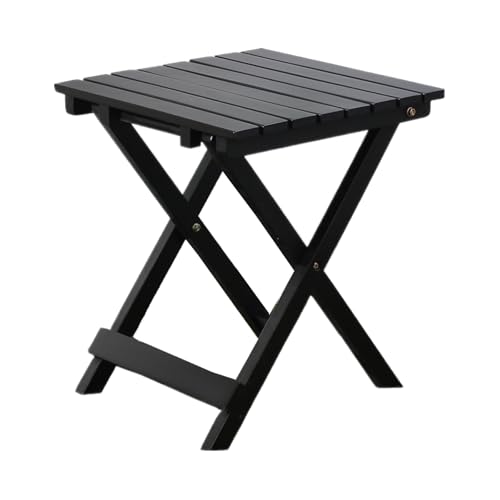BplusZ Outdoor Small Table Square Folding Wooden Patio Side Table Furniture Table for Adirondack Chair, Balcony, Porch, No Assembly Required, Black by BplusZ - Used condition - US$39.16