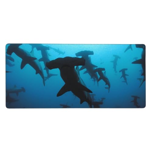Tapis de souris grand format requins-marteaux ordinateur bureau