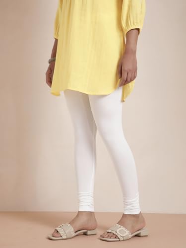 Image of TWIN BIRDS Tailored Cut and Classic Fit Super Stretchable Elastane Fabric Churidar Leggings for Women
