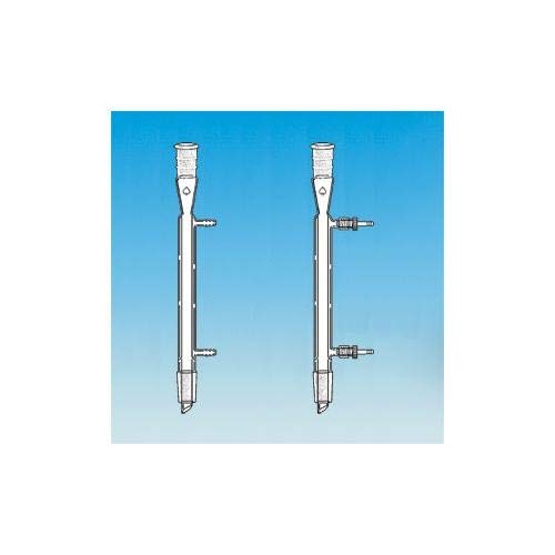 6029-115 Series West Condenser, 300 mm Jacket Length, 24/40 ST Joint Top and Bottom, Safe Hose Connection for 1/4 ID Tubing