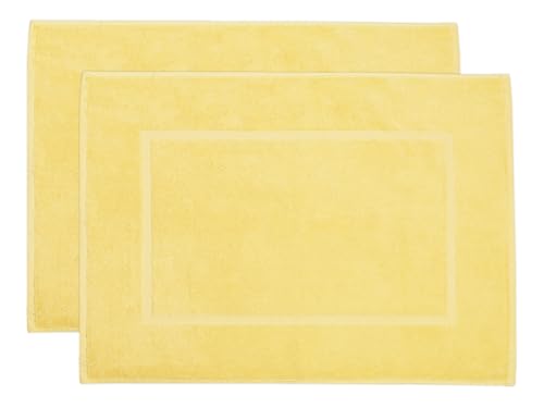 ZOLLNER 2er Set Badematten in 50x70 cm - saugstarke und Flauschige...