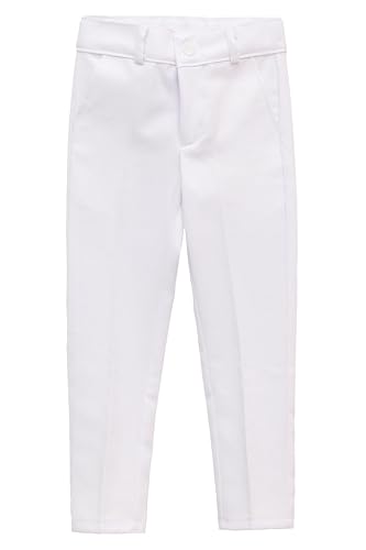 Image of Lilax Toddler & Little Boys Suit Set, Formal Suit Vest, White Dress Shirt, Dress Pants and Bowtie 4 Piece Suit Set
